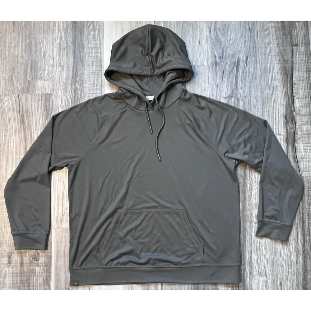 Barefoot Dreams Malibu Collection ButterChic Hoodie Womens Large Dark Moss